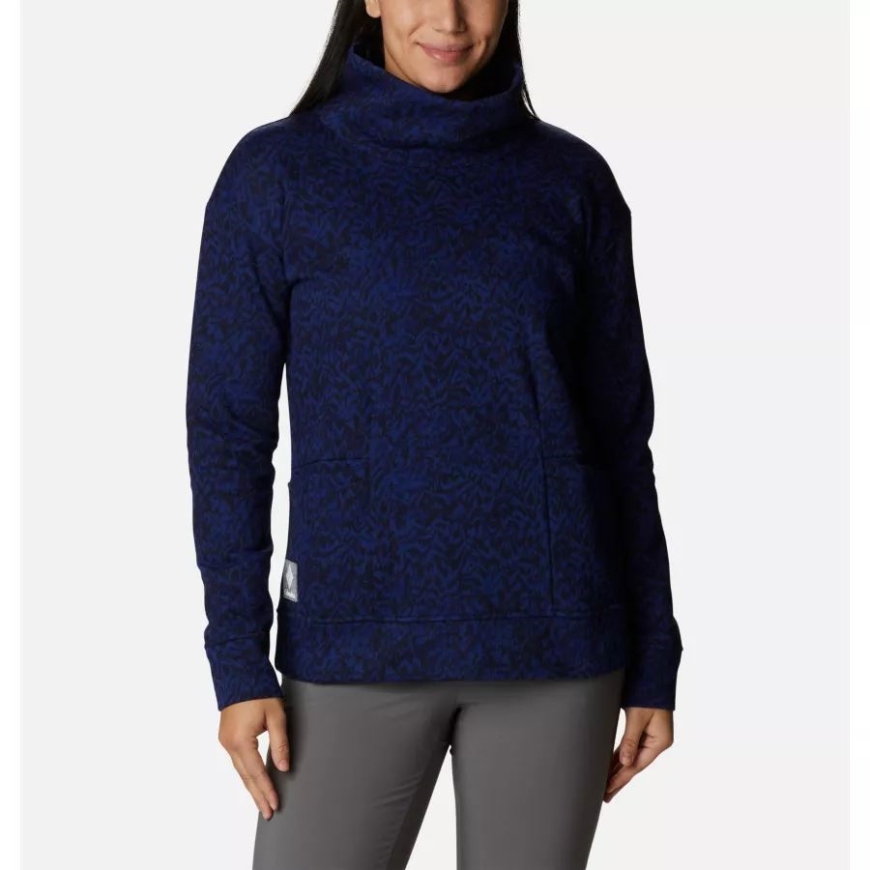 レディース コロンビア ロッジ ファンネル プルオーバー ダークサファイア テレイン プリント コロンビア