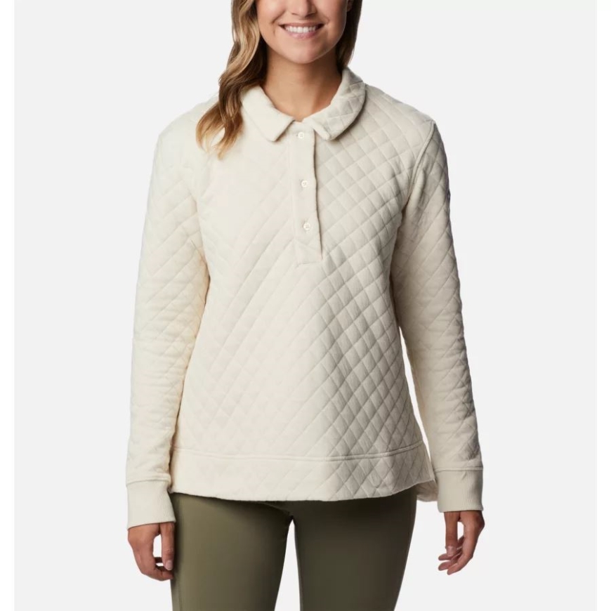 レディース コロンビア ロッジ キルティング ポロ コロンビア チョーク