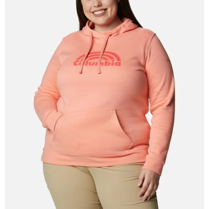 レディース コロンビア トレック グラフィック パーカー プラスサイズ コロンビア コーラルリーフ/レインボー