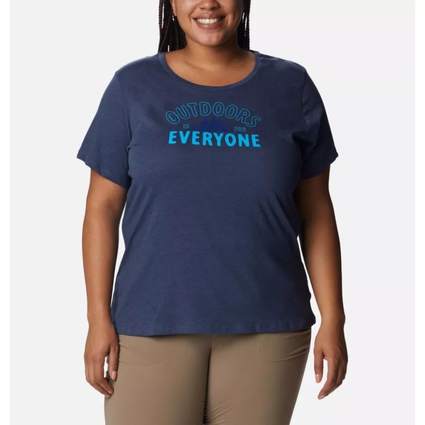 レディース デイジーデイズ グラフィック Tシャツ プラスサイズ コロンビア ノクターナル ヘザー/シーク アウトドア