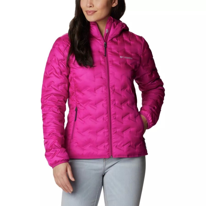 レディース デルタ リッジ ダウン フード付きジャケット ワイルド フクシア コロンビア
