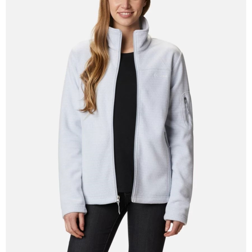 レディース ファスト トレック プリント フリース ジャケット コロンビア シーラス グレー スパークラー