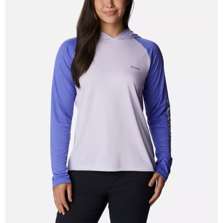 レディース フォーク ストリーム ロング スリーブ パーカー パープル ティント/パープル ロータス/prpl Tnt ロゴ コロンビア