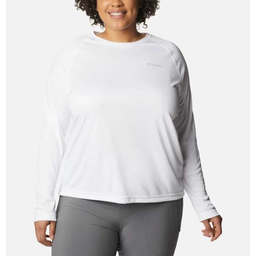 レディースフォークストリームロングスリーブシャツプラスサイズホワイトコロンビア.