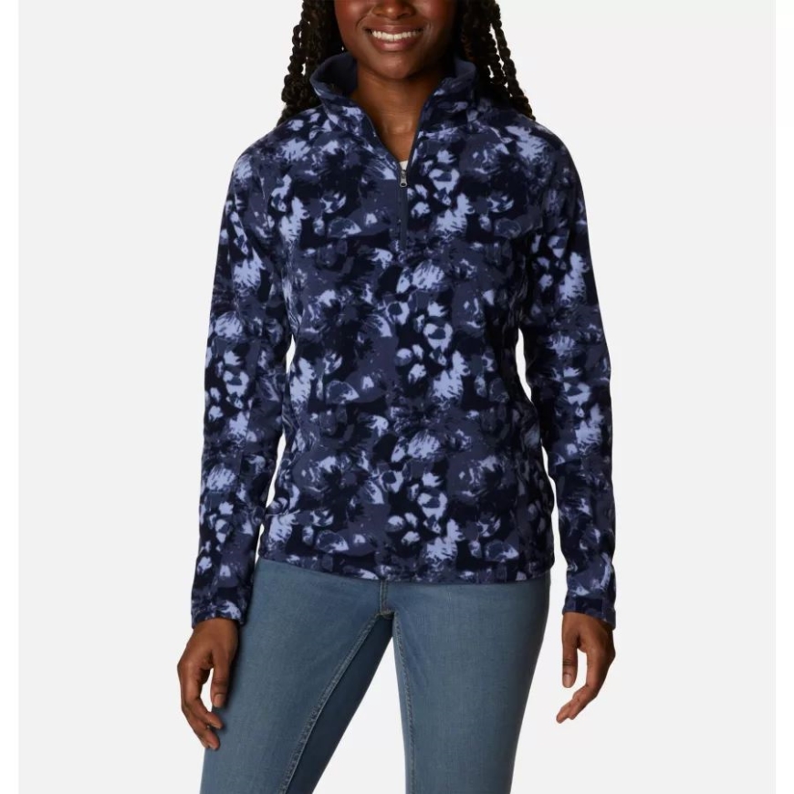 レディース グレイシャル Iv プリント ハーフジップ プルオーバー ノクターナル ソラリゼーション プリント コロンビア