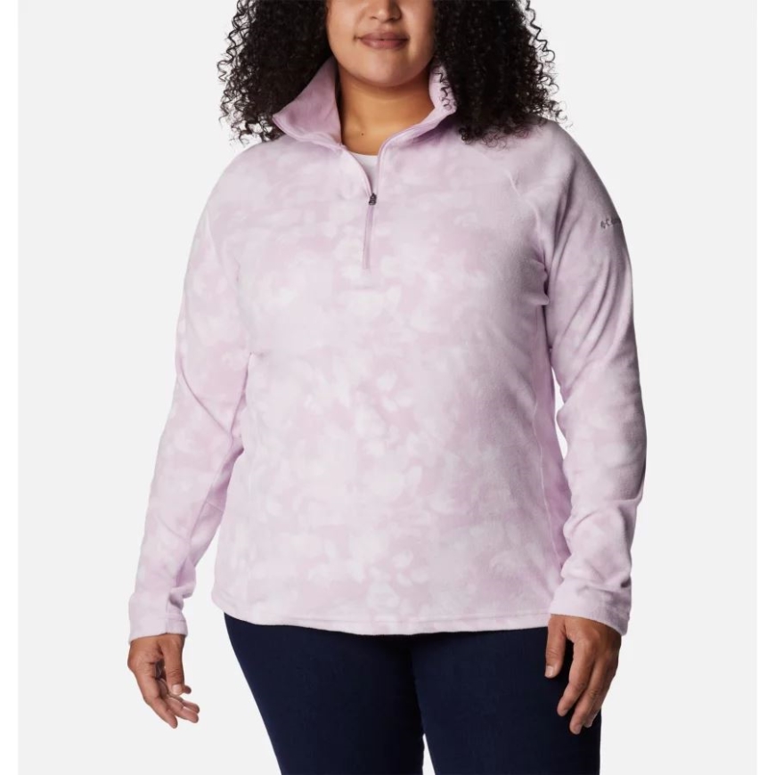 レディース グレイシャル Iv プリント ハーフジップ プルオーバー プラスサイズ オーラ ソラライズド プリント コロンビア
