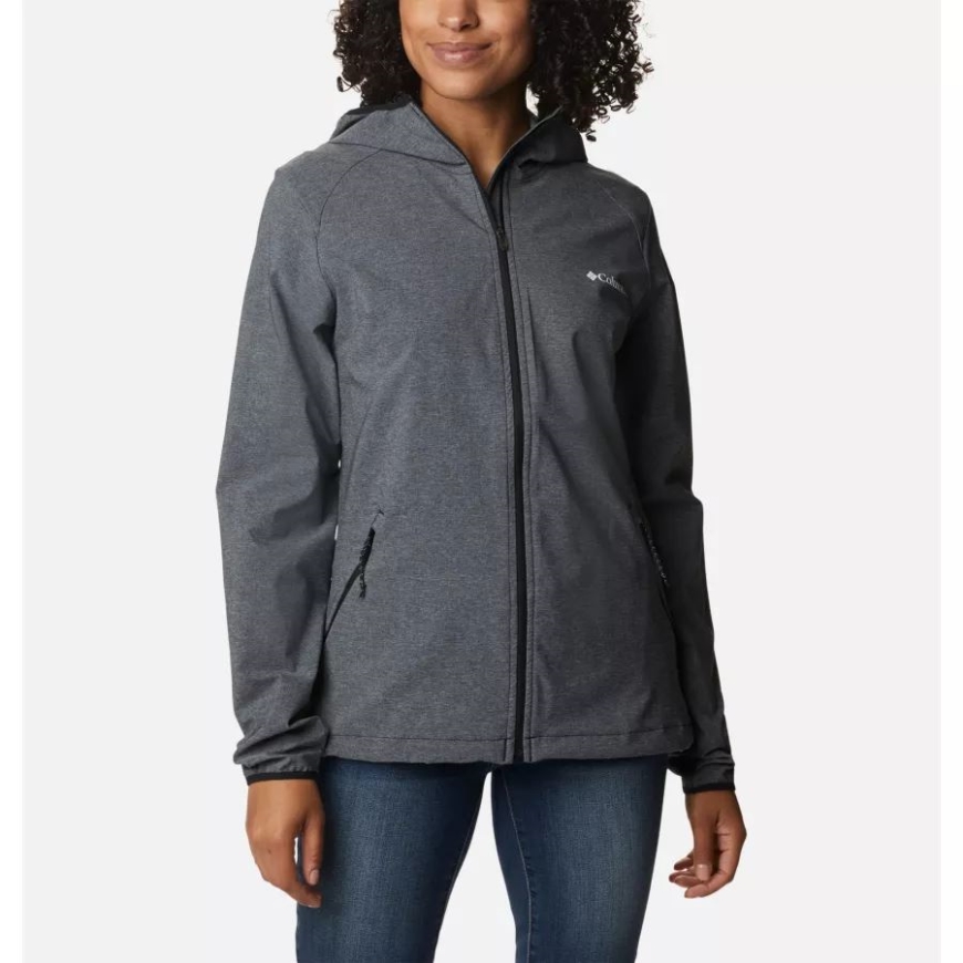 レディース ヘザー キャニオン ソフトシェル ジャケット ブラック コロンビア ブランド