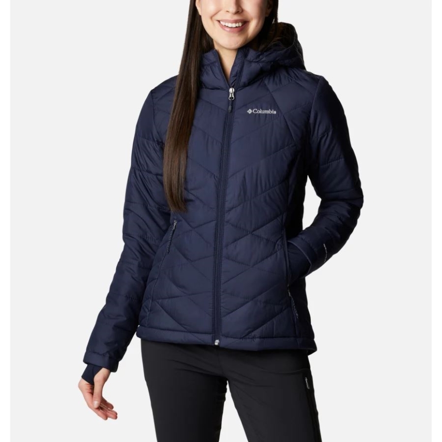 女性用ヘブンリー フード付きジャケット ダーク ナイト コロンビア