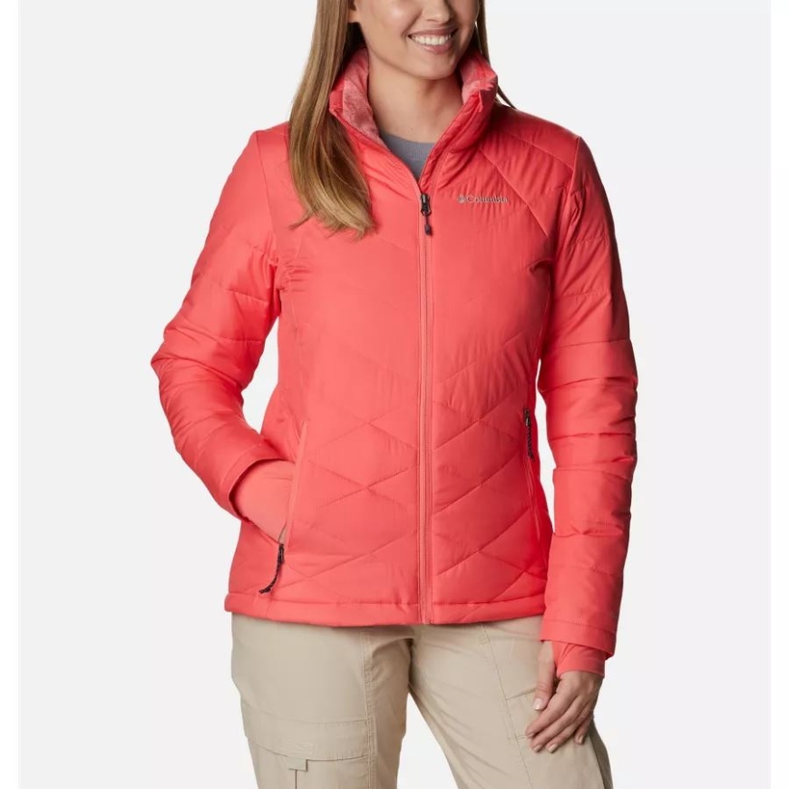 女性用ヘブンリー ジャケット ブラッシュ ピンク コロンビア