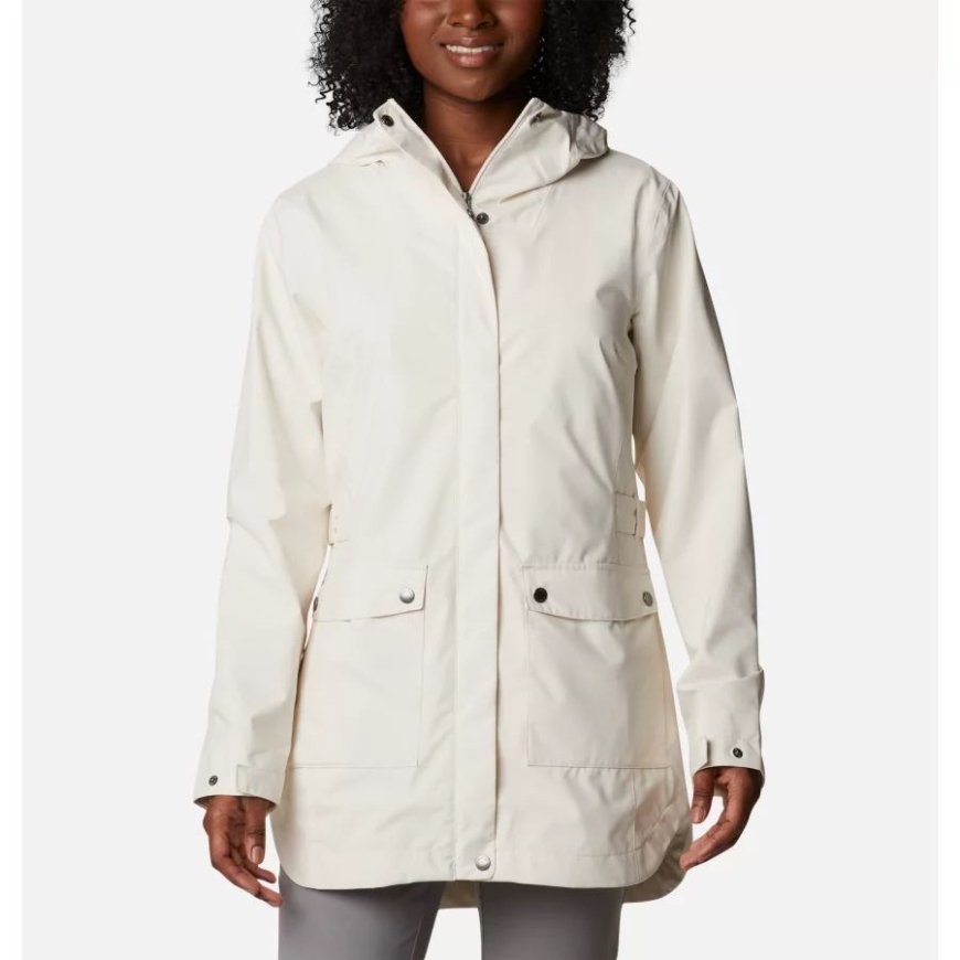 女性のあちこちのトレンチ ジャケット コロンビア チョーク