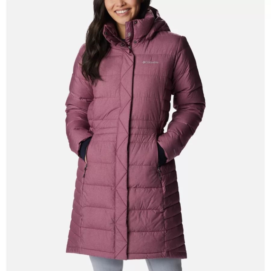 ウィメンズ ヘックスブレーカー エリート オムニヒート インフィニティ ダウン ジャケット マリオンベリー ヘザー プリント コロンビア