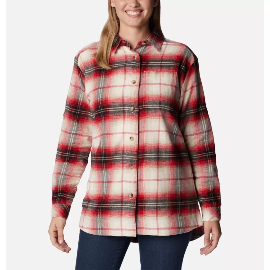レディース ヒイラギ ハイダウェイ フランネル シャツ チョーク マルチ タータン コロンビア