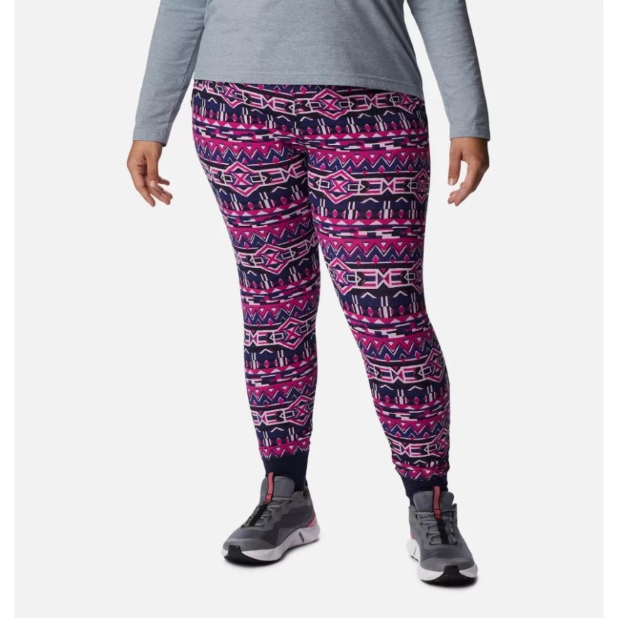 レディース ヒイラギ ハイダウェイ レギンス プラスサイズ コロンビア ダークサファイア 80年代 ストライプ