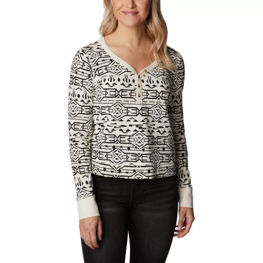 レディース ヒイラギ ハイダウェイ 長袖 シャツ コロンビア チョーク 80年代 ストライプ