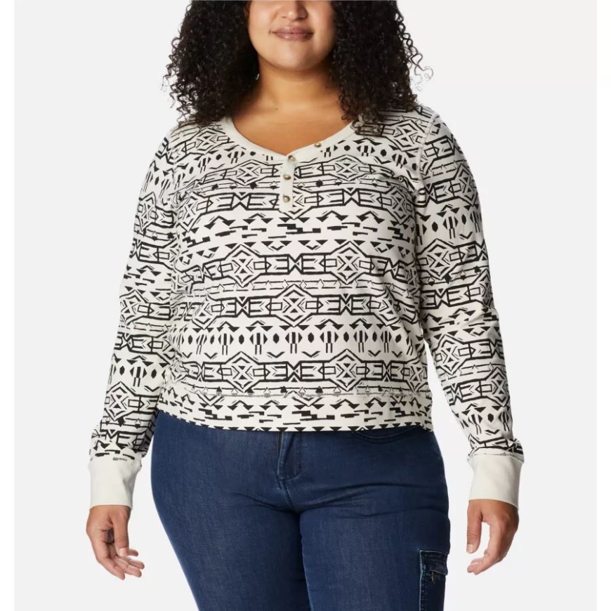 レディース ヒイラギ ハイダウェイ 長袖 シャツ プラスサイズ コロンビア チョーク 80年代 ストライプ