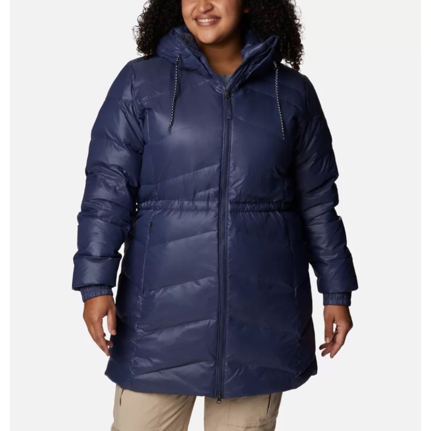 ウィメンズ アイシー ハイツ II ダウン ミッド ジャケット プラスサイズ 夜行性 ガンメタル コロンビア