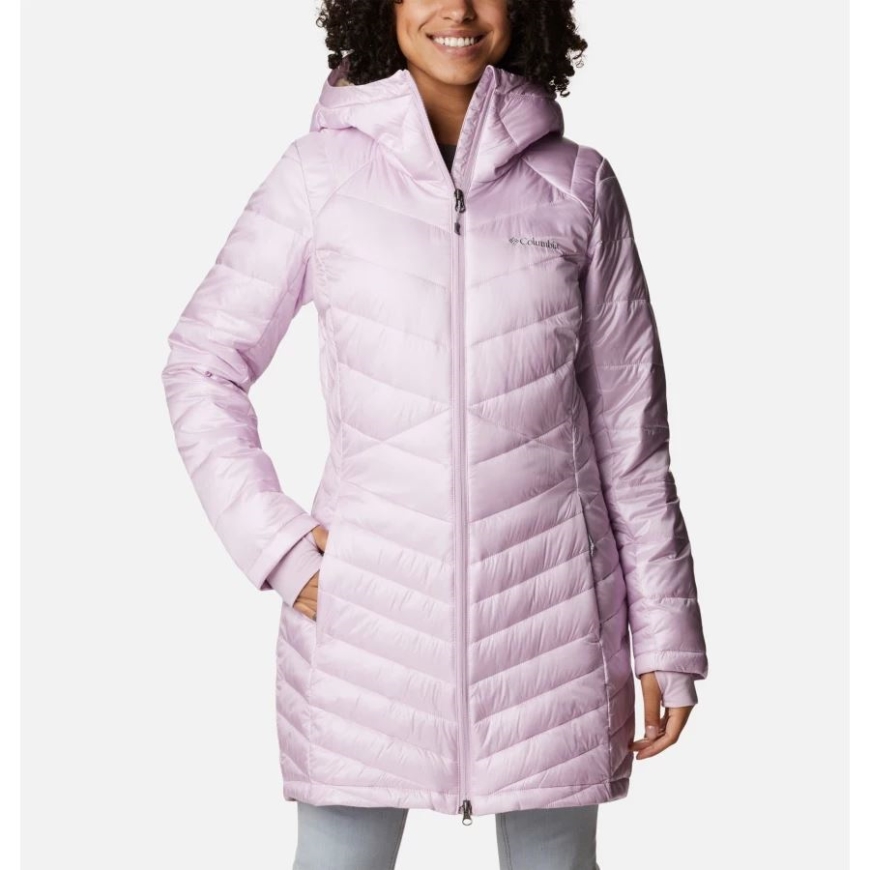 女性用ジョイピークオムニヒートインフィニティミッドインサレーテッドフード付きジャケットコロンビアオーラ