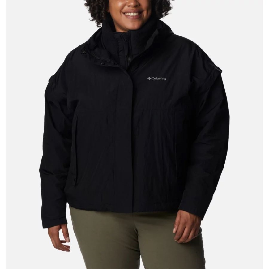 レディース ローレルウッド インターチェンジ ジャケット プラスサイズ コロンビア ブラック