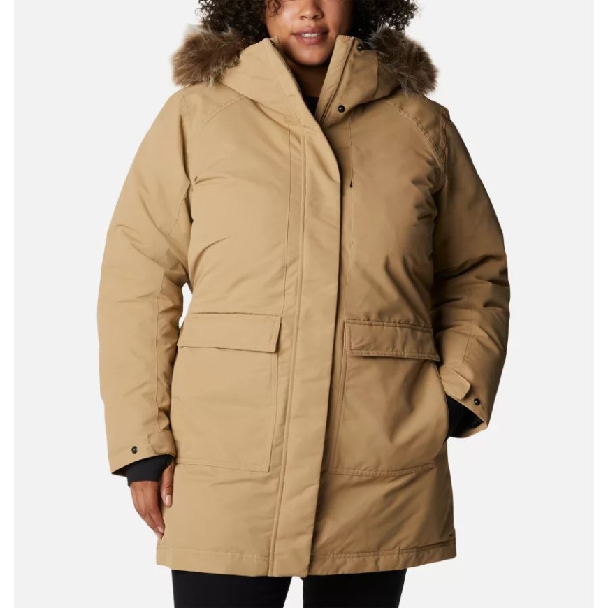 レディース リトル SI オムニヒート インフィニティ インサレーティッド パーカー プラスサイズ コロンビア ビーチ/ブラック