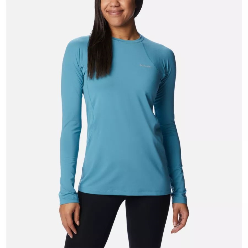 ウィメンズ ミッドウェイト ベースレイヤー クルー キャニオン ブルー コロンビア