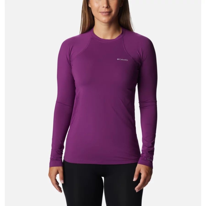 ウィメンズ ミッドウェイト ベースレイヤー クルー コロンビア プラム