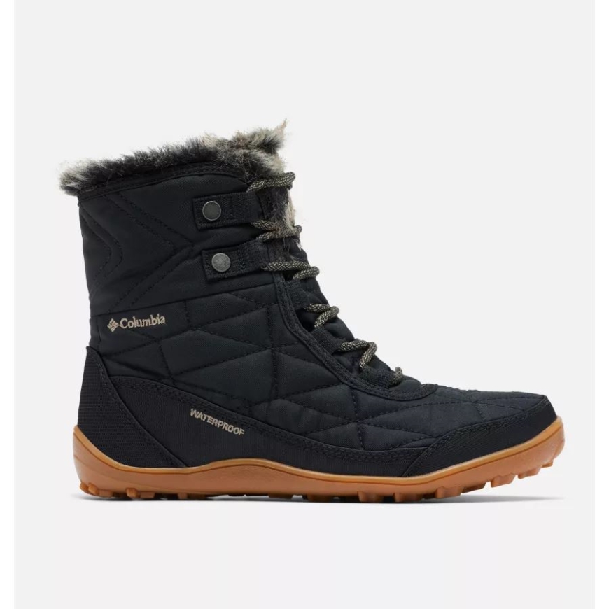 レディース ミンクス ショーティー Iii ブーツ ワイド ブラック/カーキ Ii コロンビア