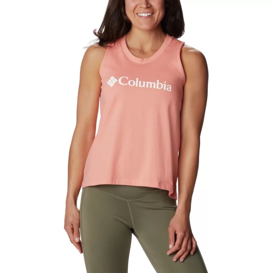 レディース ノース カスケード カジュアル グラフィック タンクトップ コーラル リーフ/ホワイト ブランド コロンビア