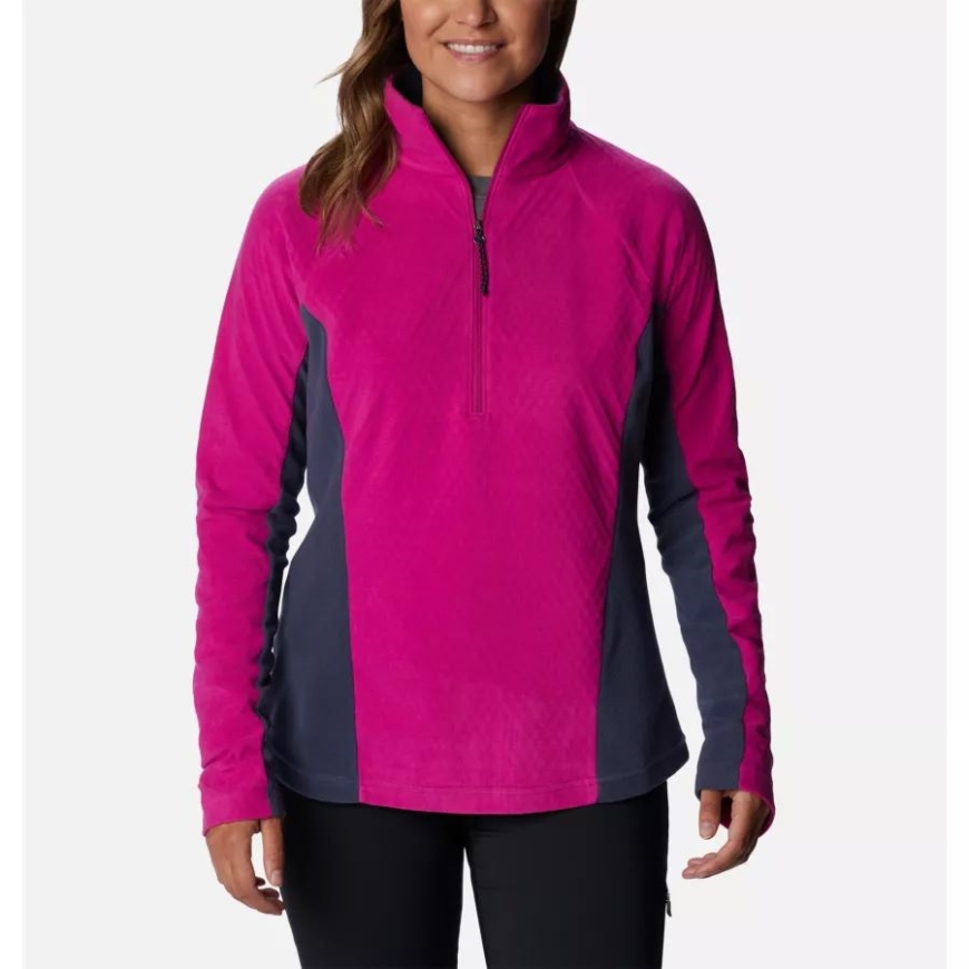 ウィメンズ オーバーロード パス ハーフジップ ワイルド フクシア/ノクターナル コロンビア