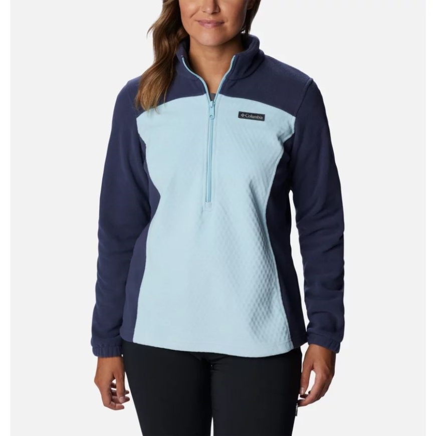レディース オーバーコート トレイル ハーフジップ プルオーバー スプリング ブルー/ノクターナル コロンビア
