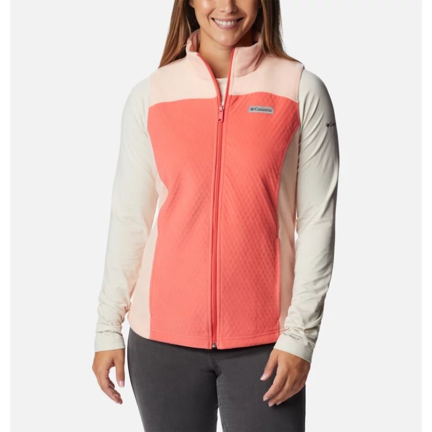 レディース オーバーコート トレイル ベスト ブラッシュ ピンク/ピーチ ブロッサム コロンビア