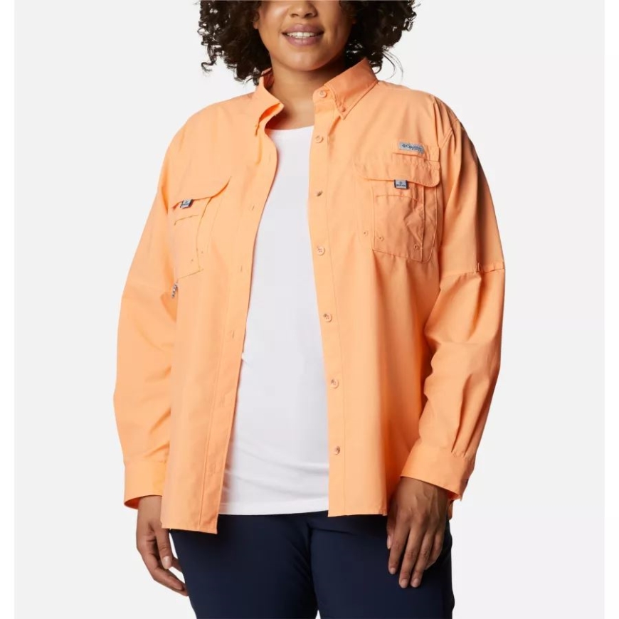 女性用 Pfg バハマ 長袖 プラスサイズ コロンビア ブライトネクター