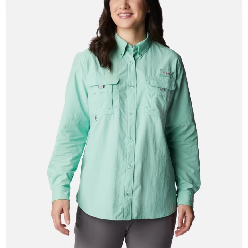 レディース Pfg バハマ 長袖シャツ ケルプ コロンビア