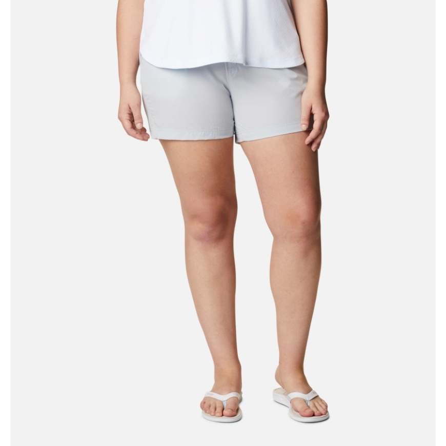 女性用 Pfg コーラル ポイント Iii ショーツ プラス サイズ コロンビア シーラス グレー