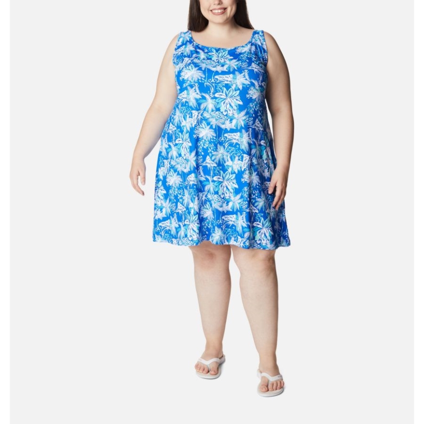 女性用 Pfg フリーザー Iii ドレス プラスサイズ ブルー コンゴウインコ フェスティブ フィッシン コロンビア