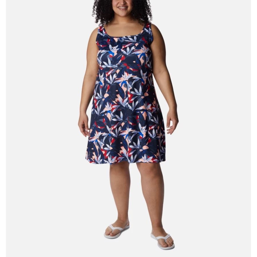 女性用 Pfg フリーザー Iii ドレス プラス サイズ コロンビア カレッジエイト ネイビー 隠れた楽園