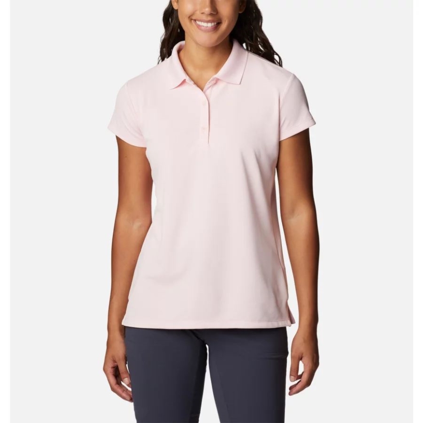 レディース Pfg イニスフリー 半袖ポロ コロンビア サテンピンク
