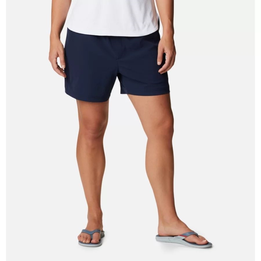 ウィメンズ Pfg スラック ウォーター ウーブン ショーツ カレッジエイト ネイビー コロンビア