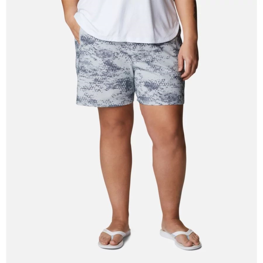 レディース Pfg Tidal Ii ショーツ プラスサイズ クールグレー Pfg カモプリント コロンビア