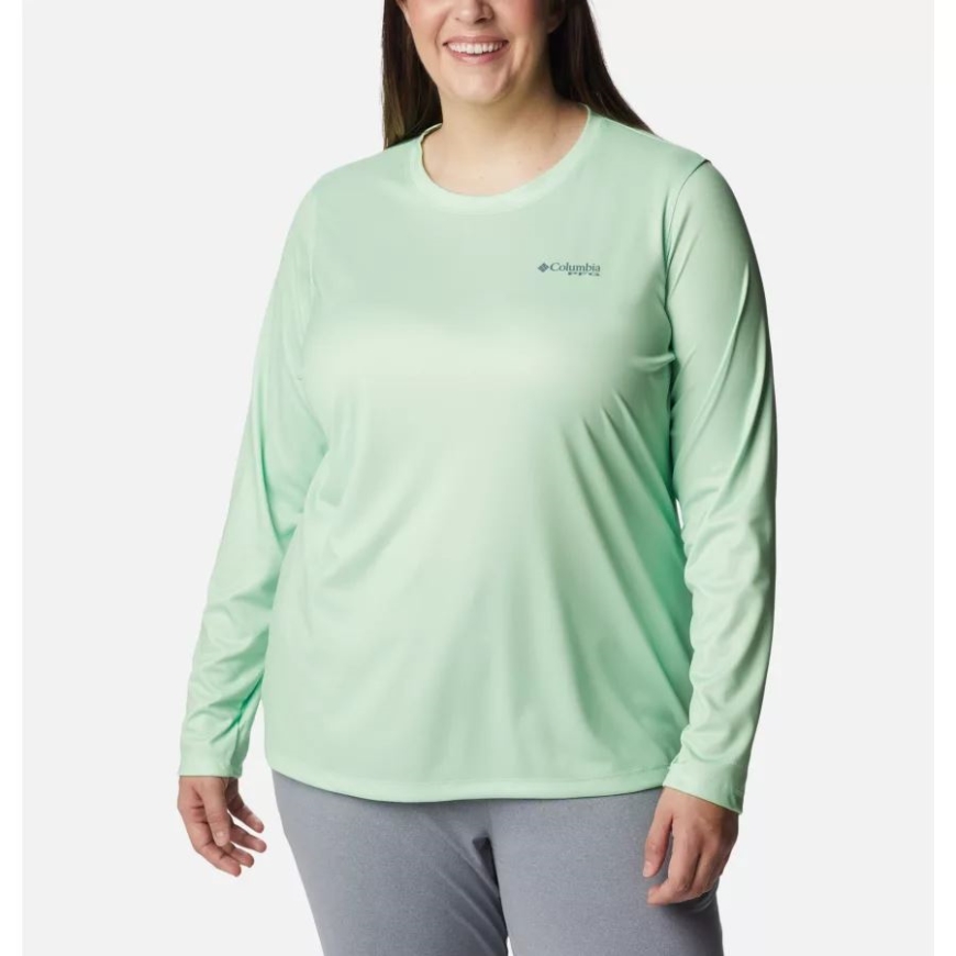 ウィメンズ Pfg タイダル ティー アイランド タイム ロング スリーブ シャツ プラス サイズ キー ウエスト/メタル コロンビア