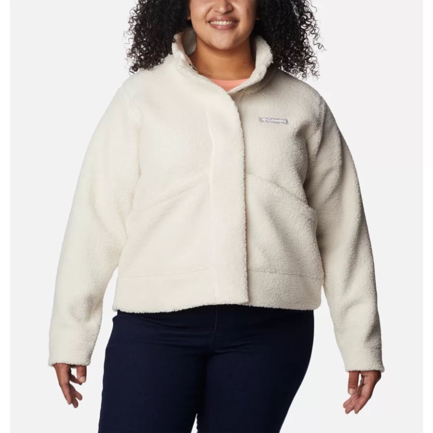 レディース パノラマ スナップ フリース ジャケット プラス サイズ チョーク コロンビア