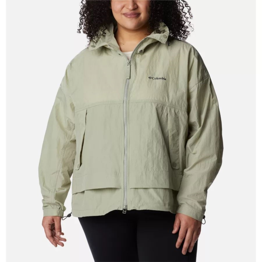 レディース パラキューティー ウインドブレーカー プラスサイズ コロンビア サファリ