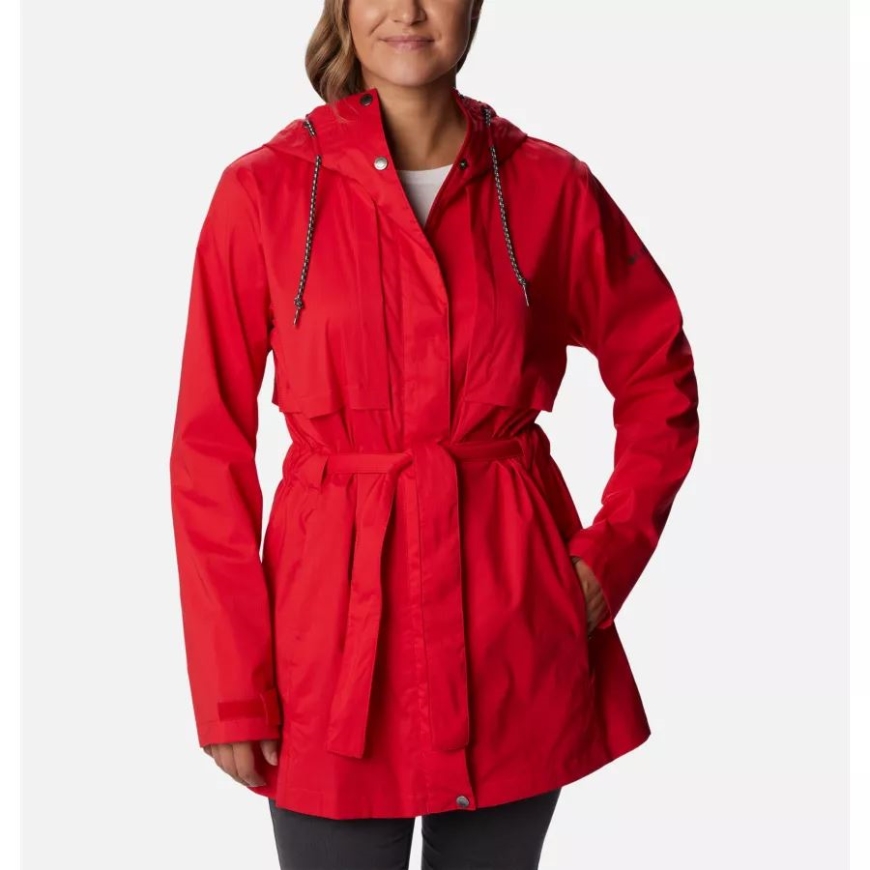 女性用パードン マイ トレンチ レイン ジャケット レッド リリー コロンビア