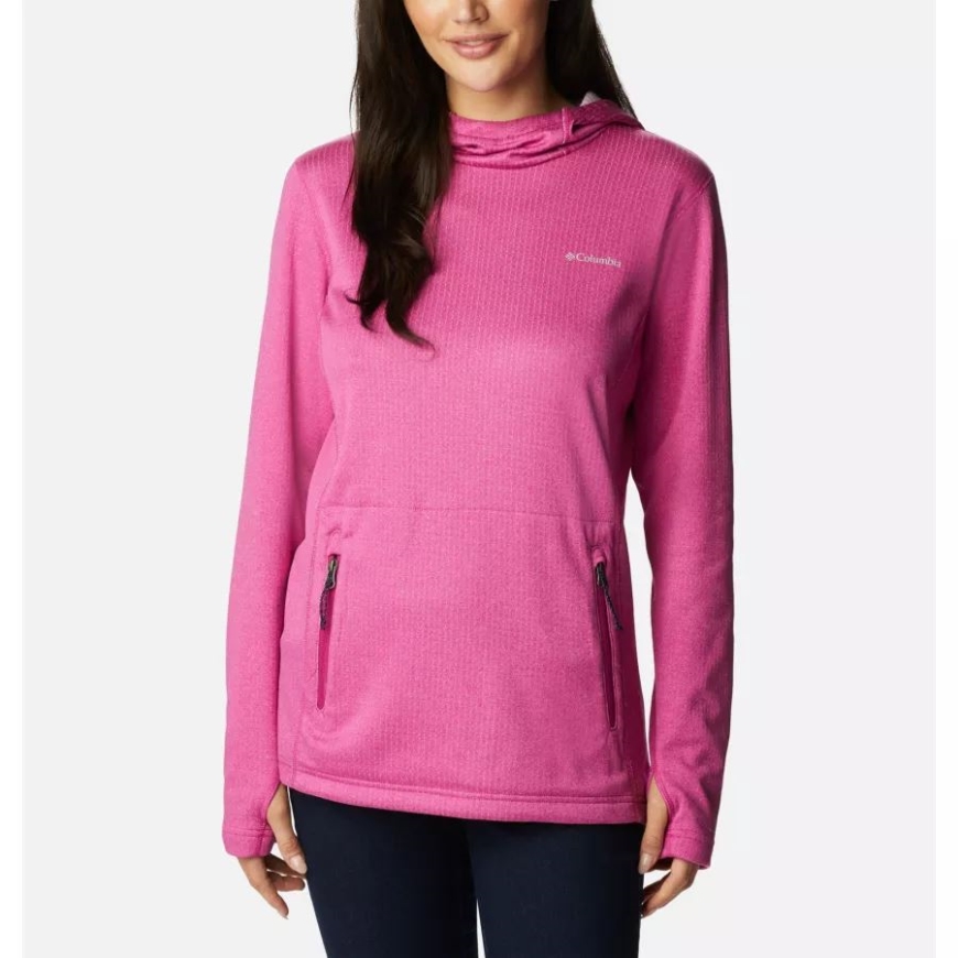 ウィメンズ パーク ビュー フード付きフリース プルオーバー コロンビア ワイルド フクシア ヘザー