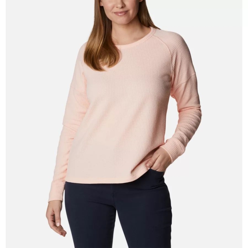 女性用パインピーク長袖サーマルシャツコロンビアピーチブロッサムヘザー