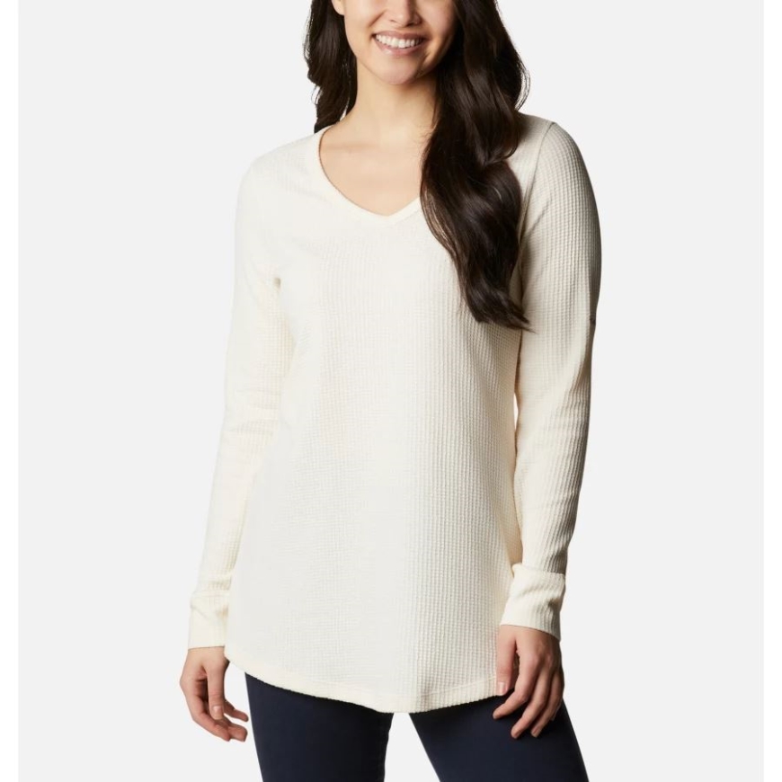 女性用パインピーク長袖サーマルチュニックコロンビアチョークヘザー