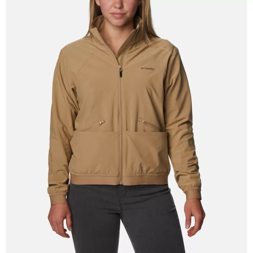 女性の快適なクリーク裏地付きジャケット ビーチ コロンビア