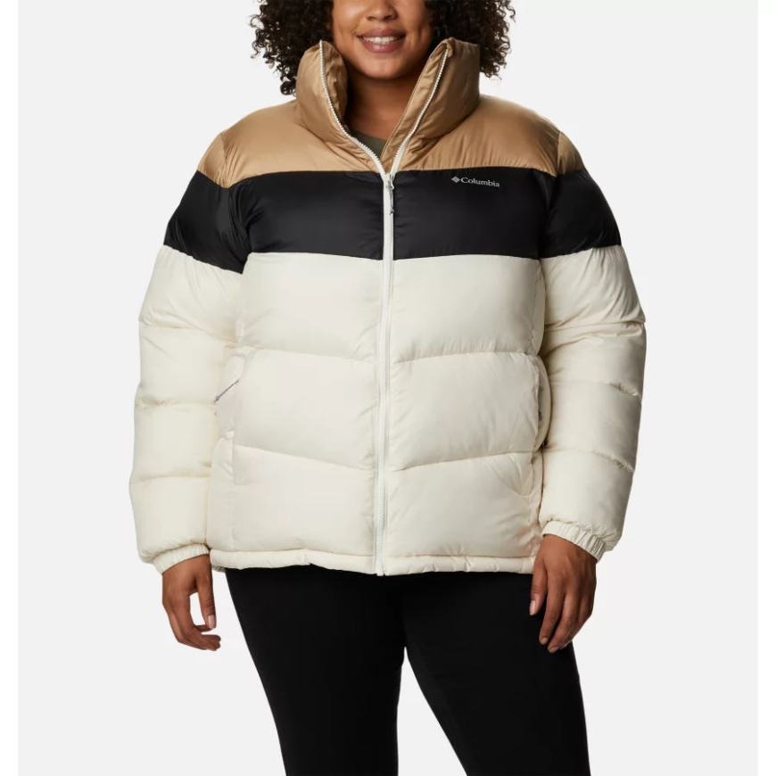 レディース パフェクト カラーブロック ジャケット プラスサイズ コロンビア チョーク/ブラック/ビーチ