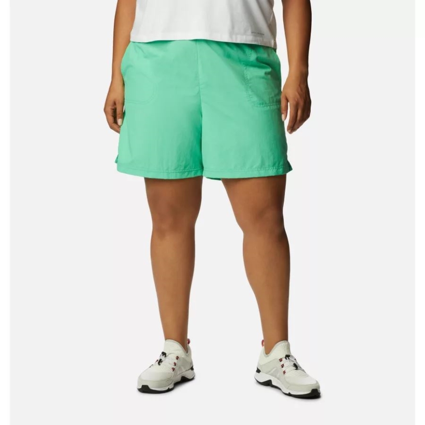 レディース サンディ リバー ショーツ プラス サイズ ライト ジェイド コロンビア