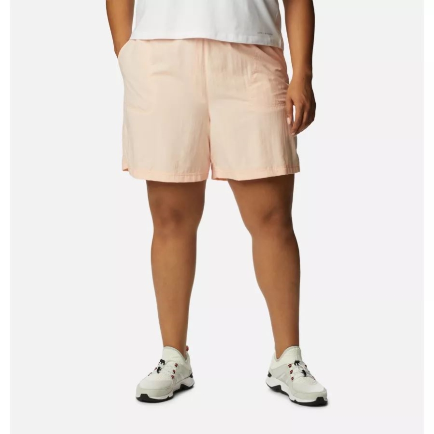 レディース サンディ リバー ショーツ プラスサイズ ピーチブロッサム コロンビア