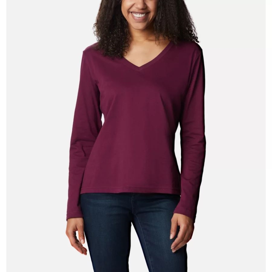 レディースサファイアポイントロングスリーブシャツコロンビアブランドmarionberry